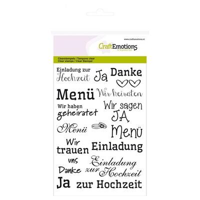CraftEmotions Clear Stamps deutsch - Hochzeit